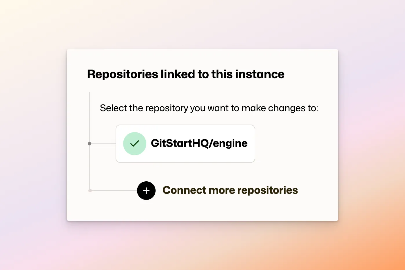 Connect more repos later